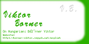 viktor borner business card
